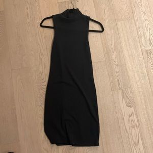Black, high neck dress
